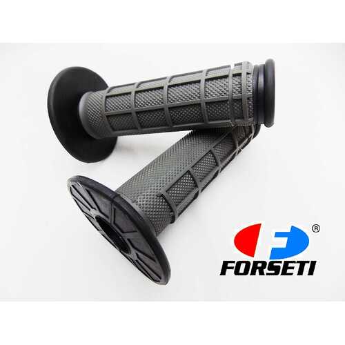 HONDA MX ENDURO TRAIL BLACK GREY FORSETI HAND GRIP SET HANDLEBAR GRIPS PAIR