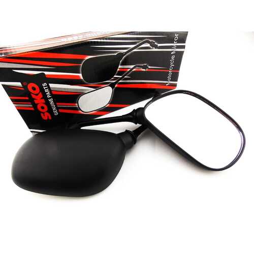 HONDA CB400T 78-81 BLACK OVAL SOKO REAR VIEW MIRRORS