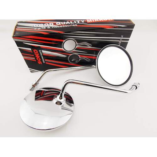 HONDA VF1100S SABRE V65 84-85 CHROME ROUND SOKO REAR VIEW MIRRORS