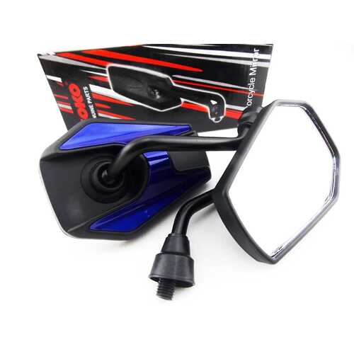 HONDA CB750F SOHC 75-78 BLACK BLUE HEX SOKO MIRRORS