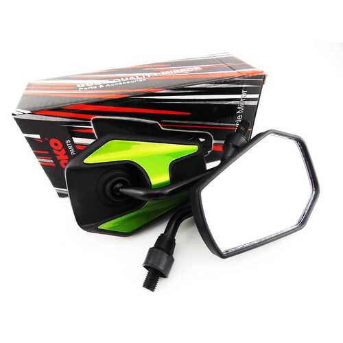 HONDA CB400T 78-81 BLACK GREEN HEX SOKO MIRRORS