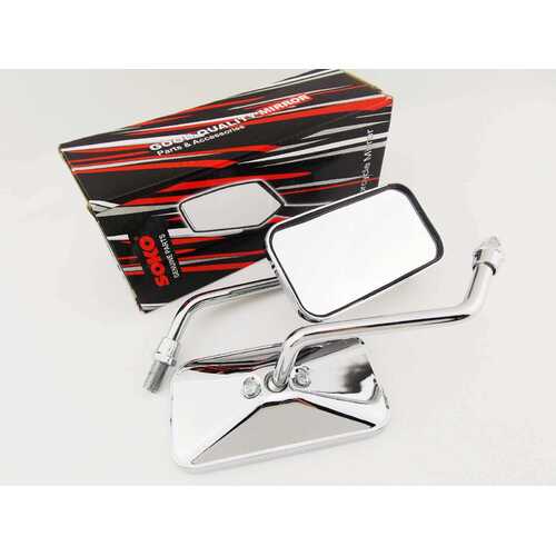 HONDA CB400T 78-81 CHROME RECTANGULAR SOKO REAR VIEW MIRRORS