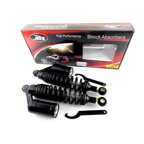 SUZUKI TU250X 330mm JBS REAR AIR NITROGEN CELL SHOCK ABSORBERS BLK