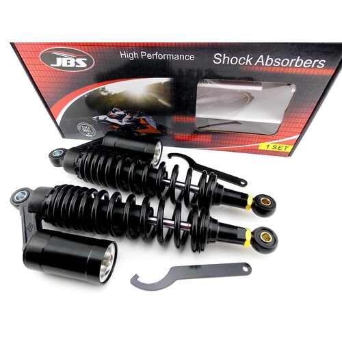 KAWASAKI Z900 347mm JBS REAR AIR NITROGEN CELL SHOCK ABSORBERS BLK