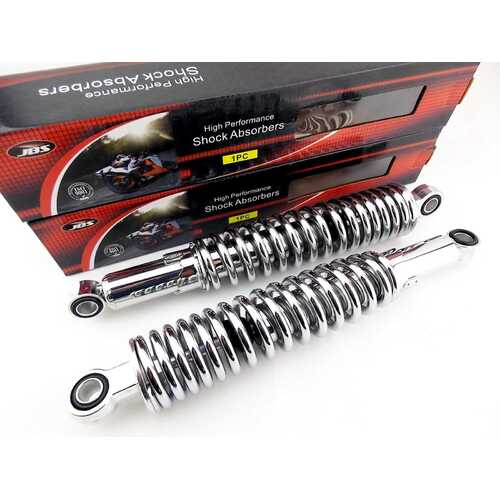 KAWASAKI KZ750 LTD 340mm JBS CHROME REAR SHOCK ABSORBERS EYE TO EYE