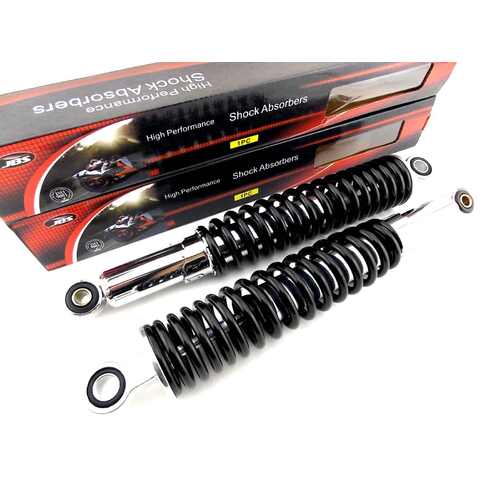 KAWASAKI Z900 350mm JBS BLACK/CHROME REAR SHOCK ABSORBERS EYE TO EYE NC