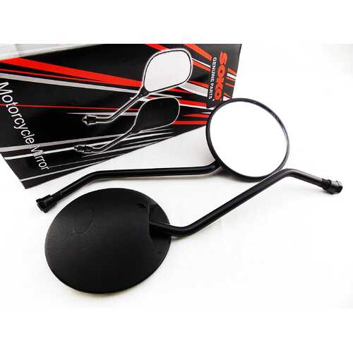 HONDA CB750F SOHC 75-78 BLACK ROUND SOKO REAR VIEW MIRRORS